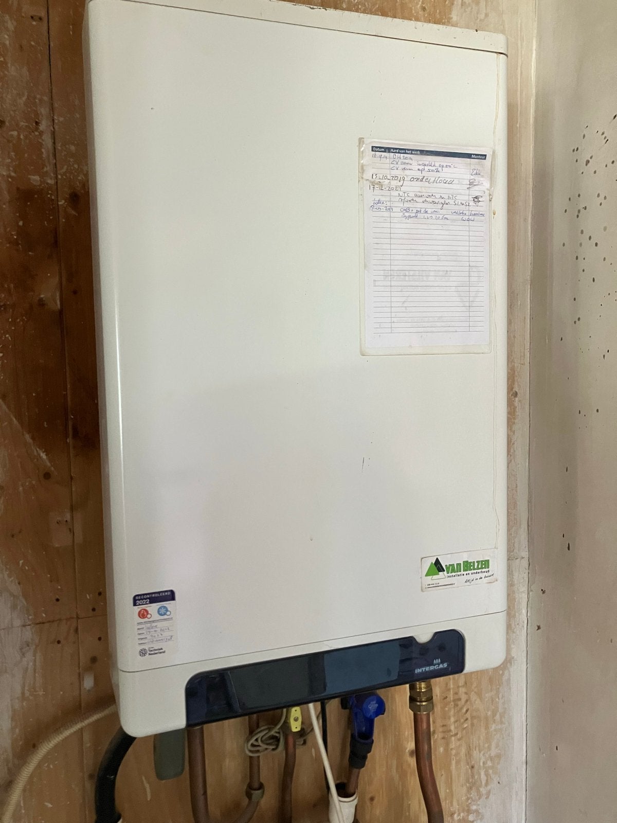 Intergas Kompakt HRE 36/30 CW5 CV-ketel, bouwjaar 2013, Ophalen, 30 tot 80 cm, Gebruikt, Hoog rendement (Hr)