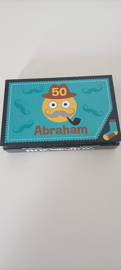 Abraham 50 jaar sokken cadeau Boxershortbox, Ophalen of Verzenden, Nieuw, Feestartikel, Abraham of Sarah