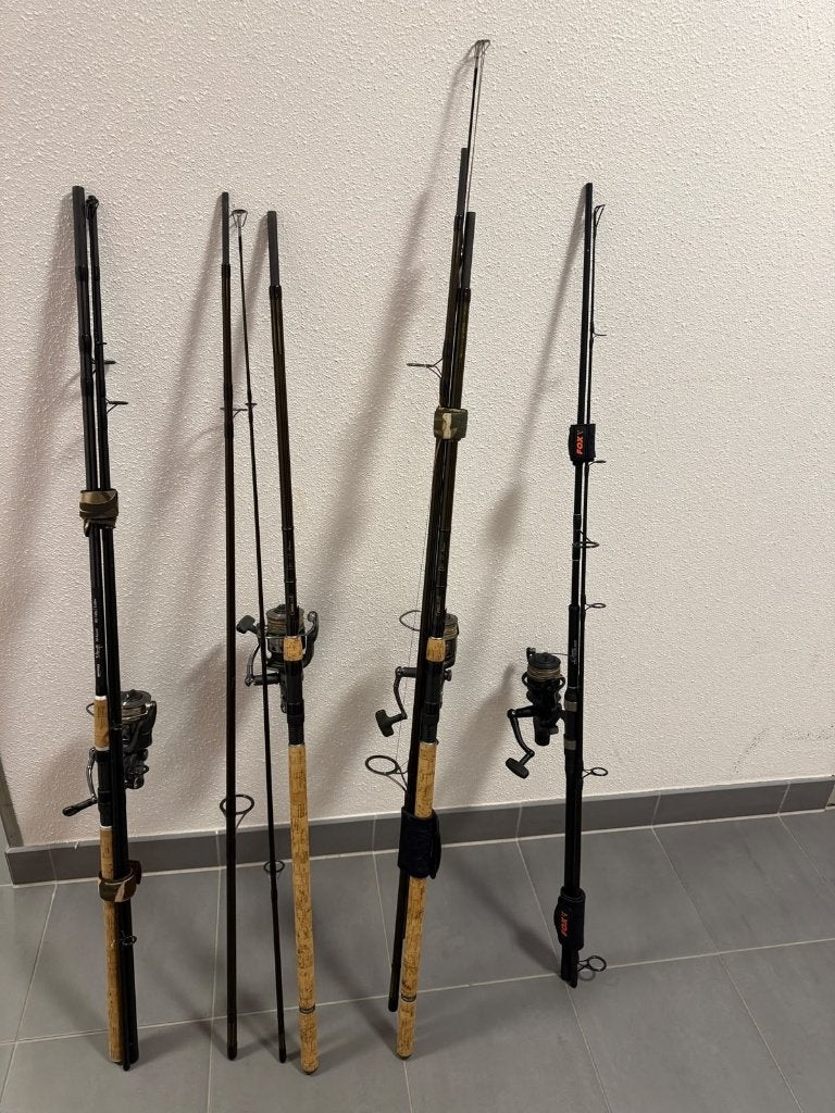 4 complete karperhengels met molens – Prologic, Nash en SPRO, Ophalen of Verzenden, E, Complete set, E