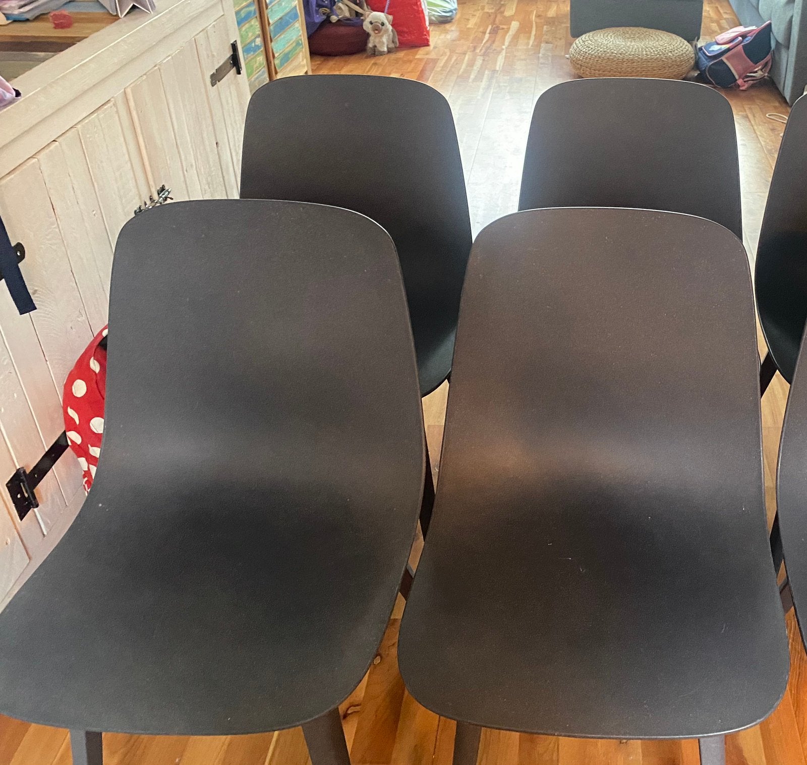 4 IKEA stoelen, Ophalen, Zo goed als nieuw, Blauw