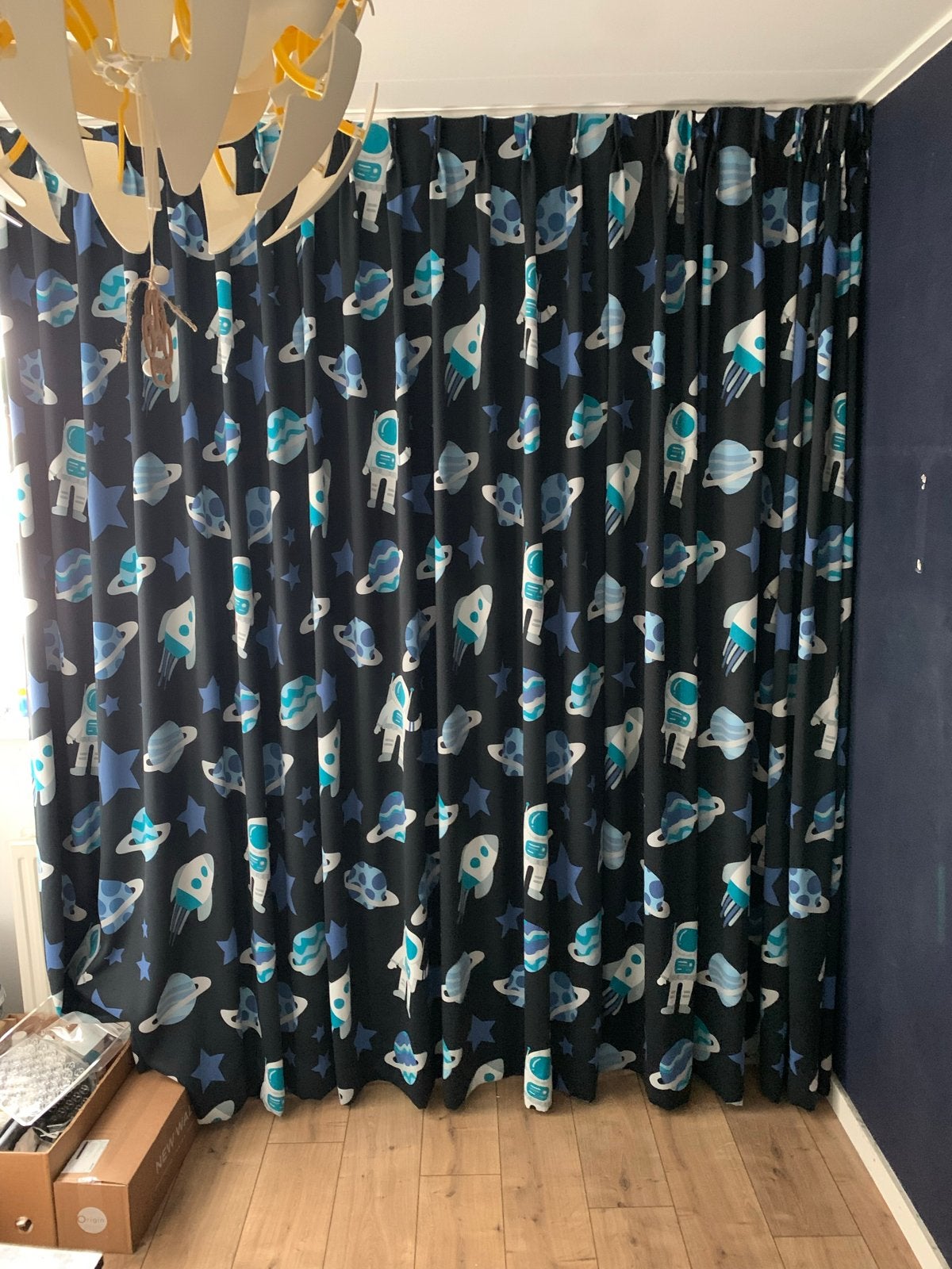 Gordijnen met ruimteprint, Ophalen, Gebruikt, Kwantum, Blauw