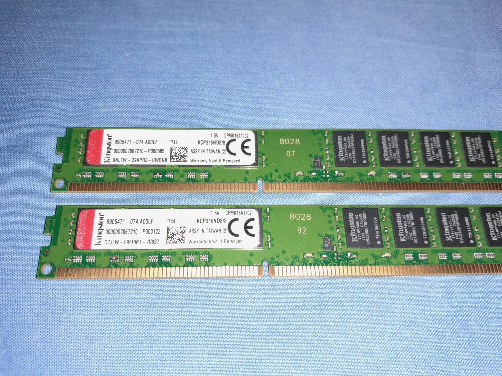 Kingston ddr 3 geheugen 2 x 8gb, Computers en Software, DDR3, Ophalen of Verzenden, Desktop, 16 GB