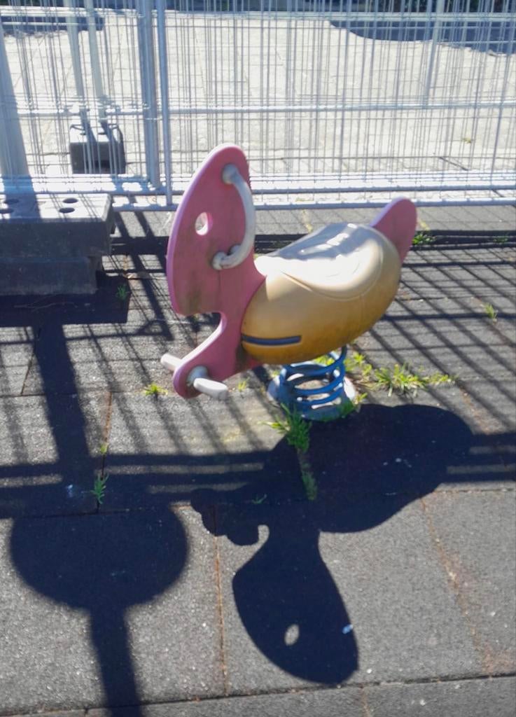 Wipkip plastic roze/geel - Speeltoestel, Ophalen of Verzenden