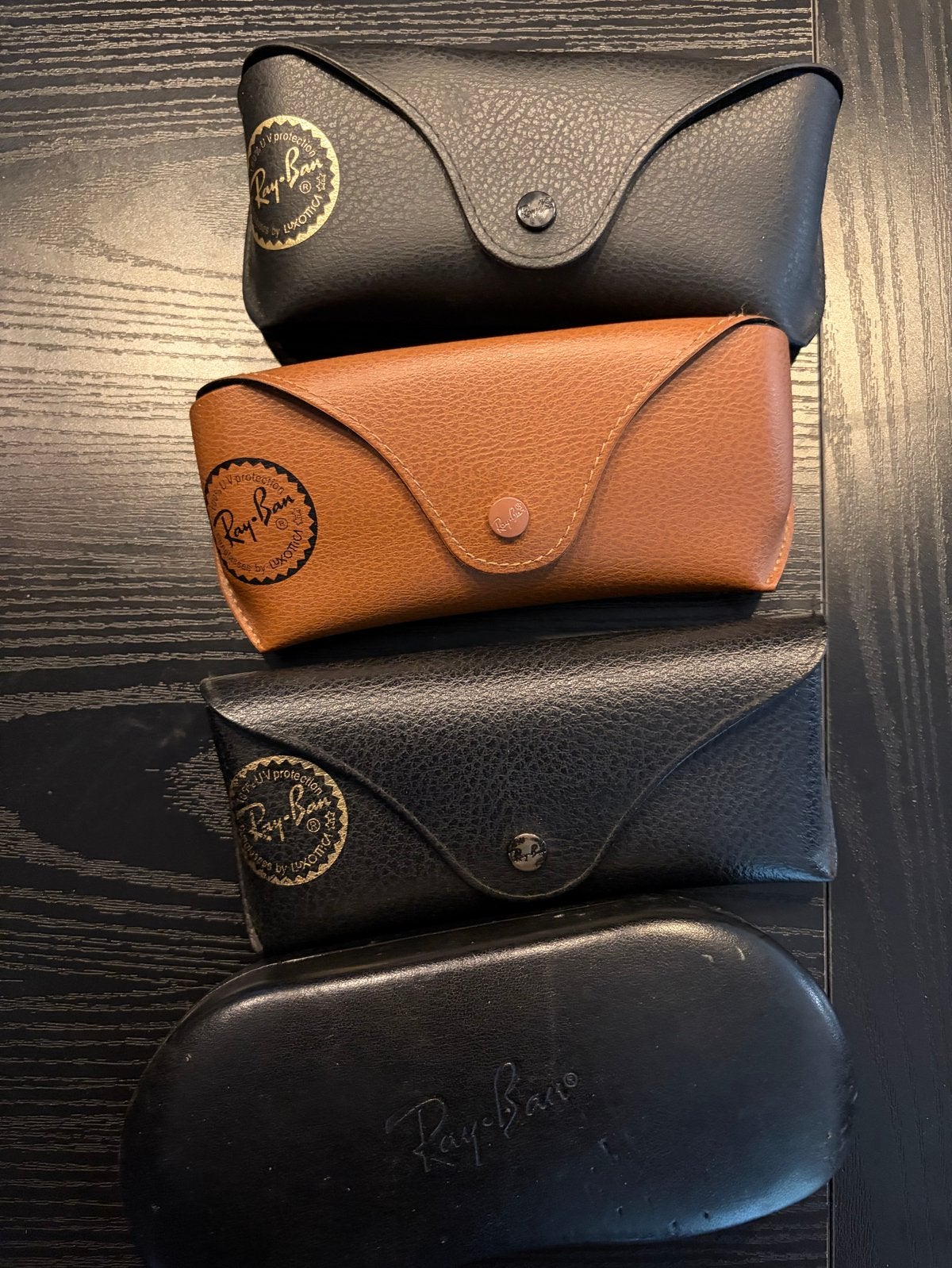 Ray-Ban brillenkokers - verschillende kleuren, Sieraden, Tassen en Uiterlijk, Ophalen of Verzenden, Zo goed als nieuw, Zwart, Ray-Ban