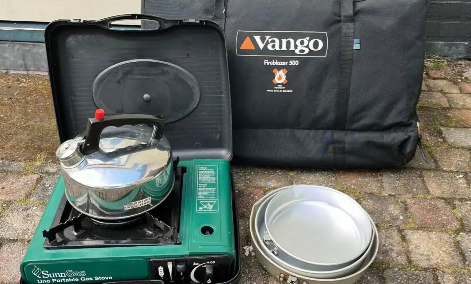 Vango Fireblazer 500 tent, en kookset, Ophalen, Gebruikt, Tot en met 4