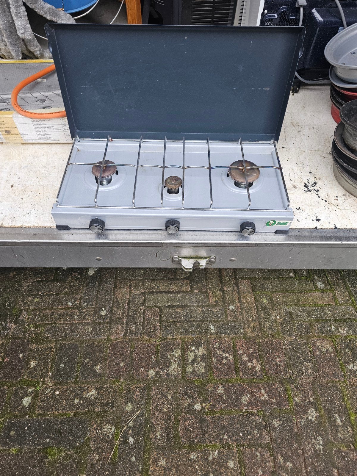 Nieuw camping gasstel met 3 branders, Caravans en Kamperen, Ophalen of Verzenden, Nieuw