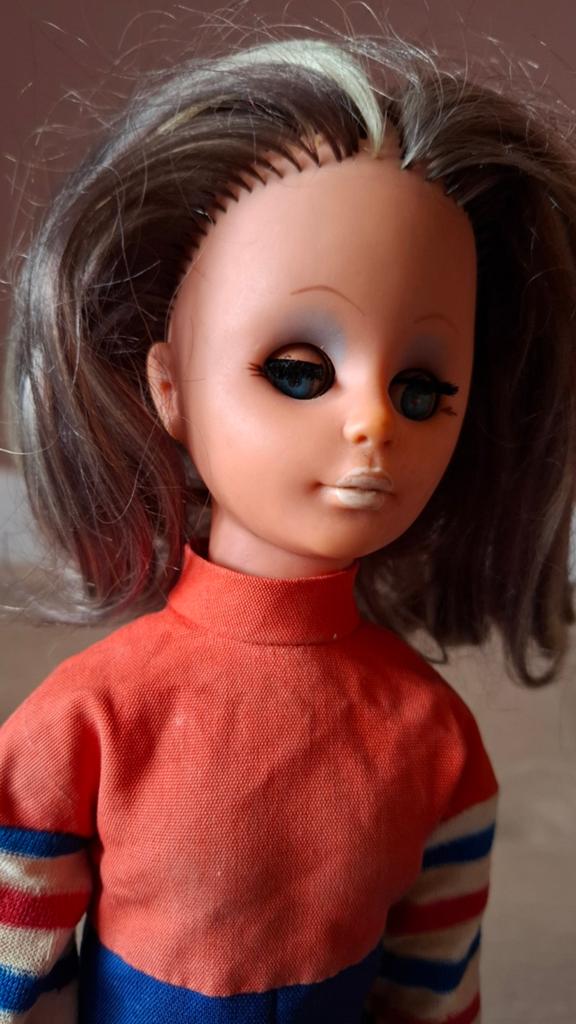Vintage Antieke Pop uit de jaren '60 - Uniek verzamelobject, Ophalen of Verzenden, Gebruikt, Pop