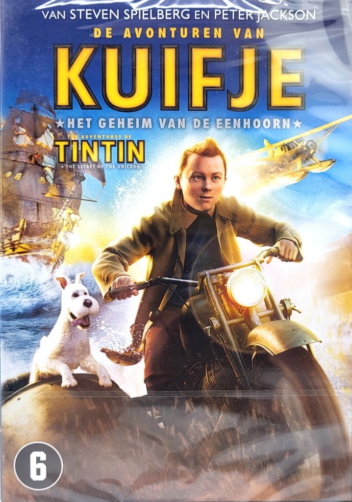 Kuifje - Het geheim van de eenhoorn - DVD - Nieuw, Europees, Animatie, Verzenden, Vanaf 6 jaar