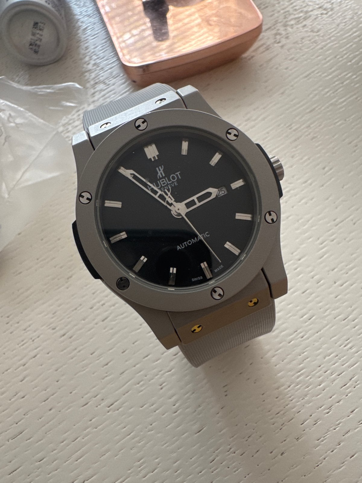 Hublot Classic Automatic Horloge, Overige merken, Staal, Polshorloge, Kunststof