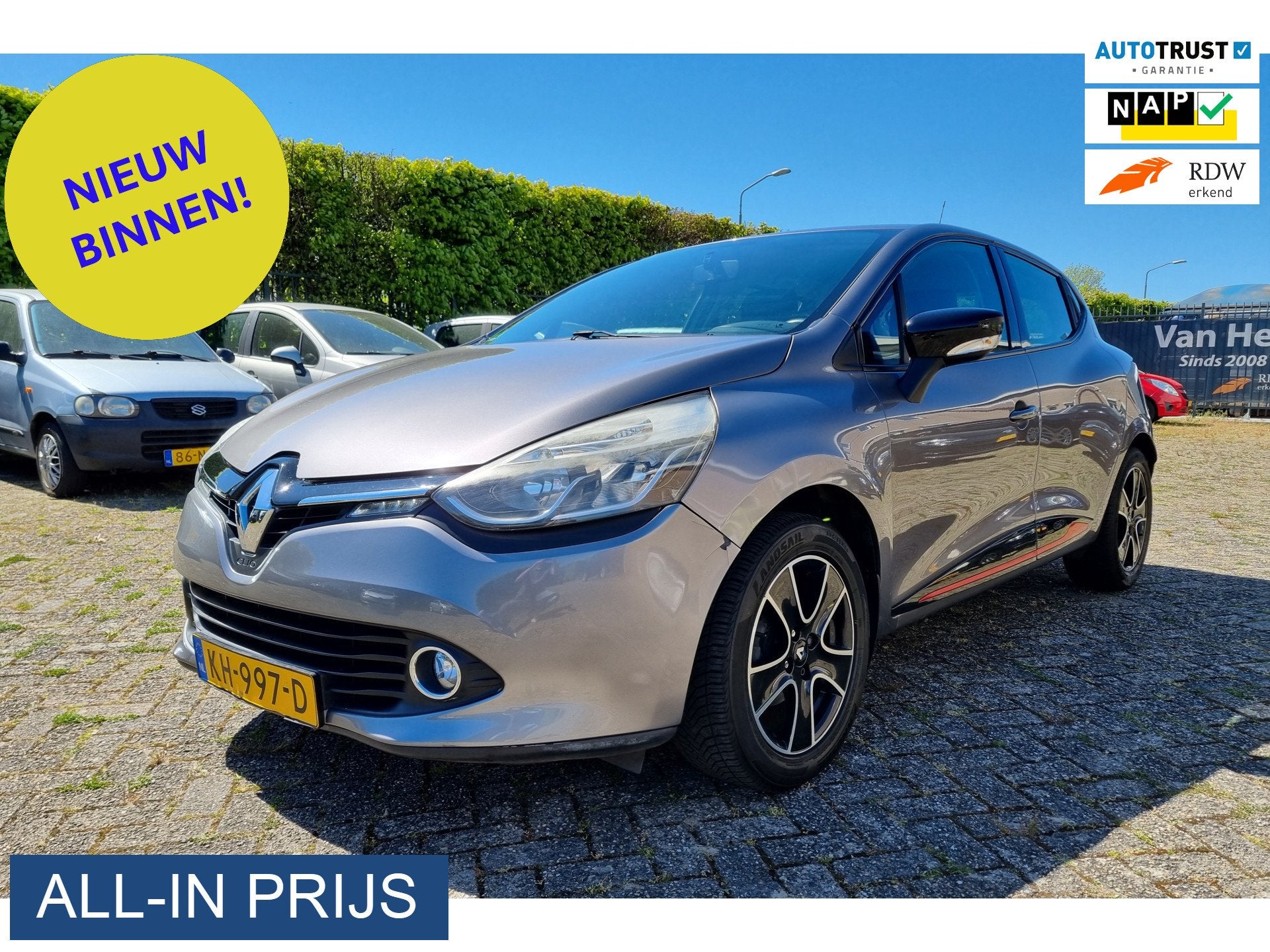 Renault Clio 0.9 TCe Dynamique ✅COMPLETE AUTO (bj 2015), Voorwielaandrijving, Stof, 540 kg, Met garantie (alle)