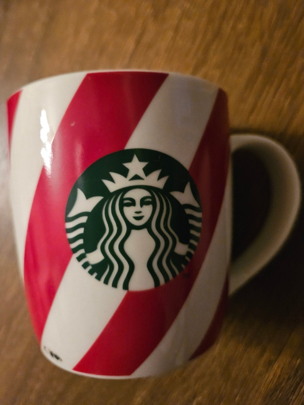 Starbucks Kerstmok - Rood/Wit gestreept - 370ml, Zo goed als nieuw, Starbucks, Modern, Porselein