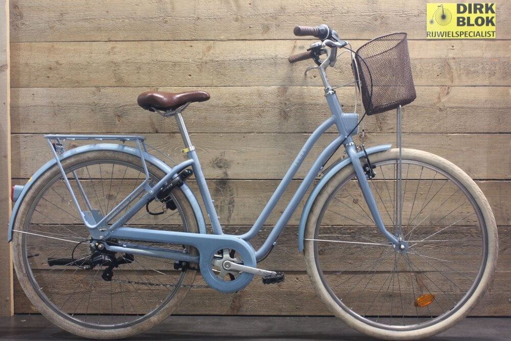 B'twin Elops damesfiets 6v D46 lichtblauw + 3 mnd garantie, Fietsen en Brommers, Niet ingevuld, Gebruikt, Niet ingevuld, Niet ingevuld