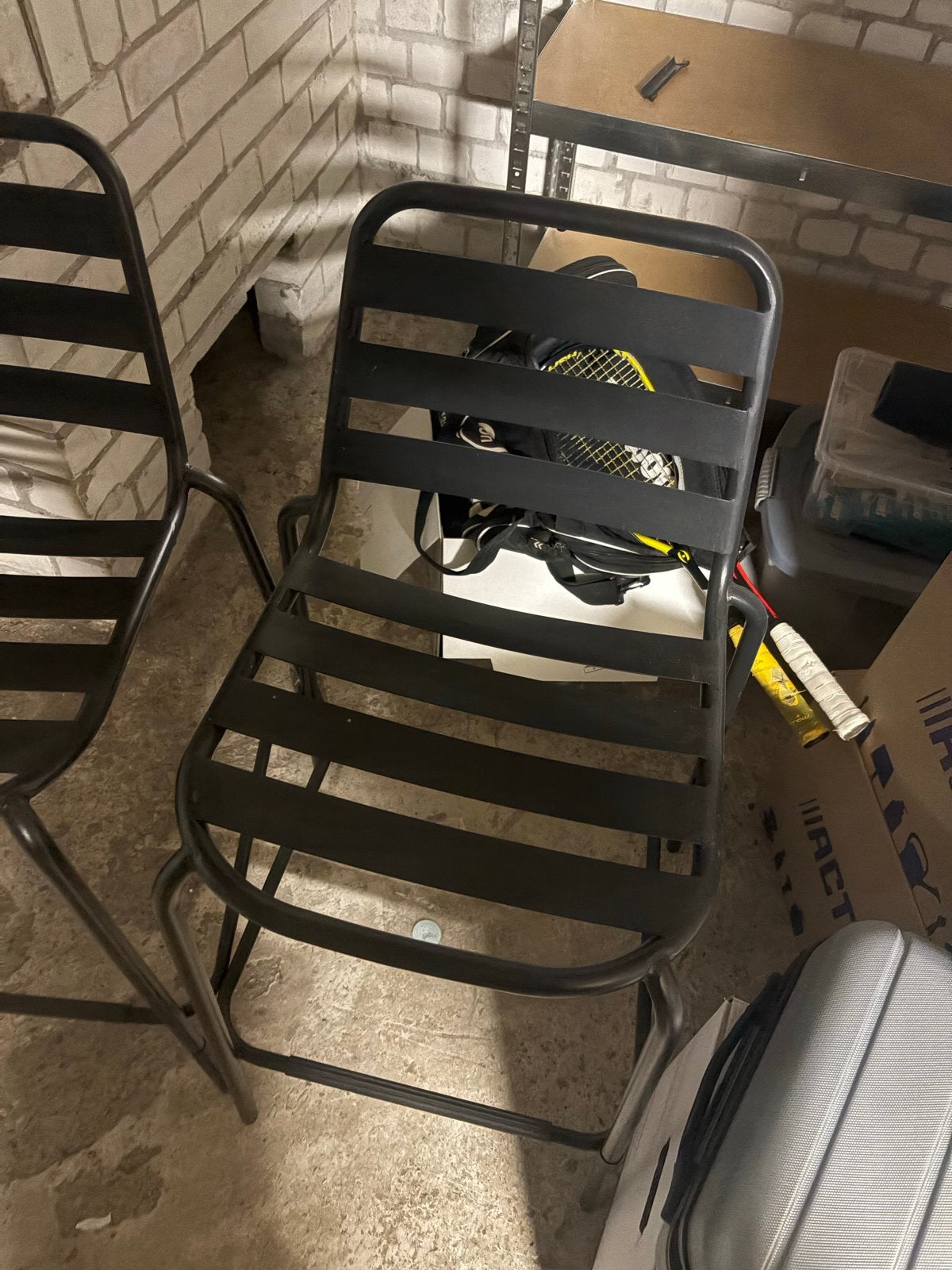 Twee zwarte barstoelen, Ophalen, Gebruikt, Twee, Zwart