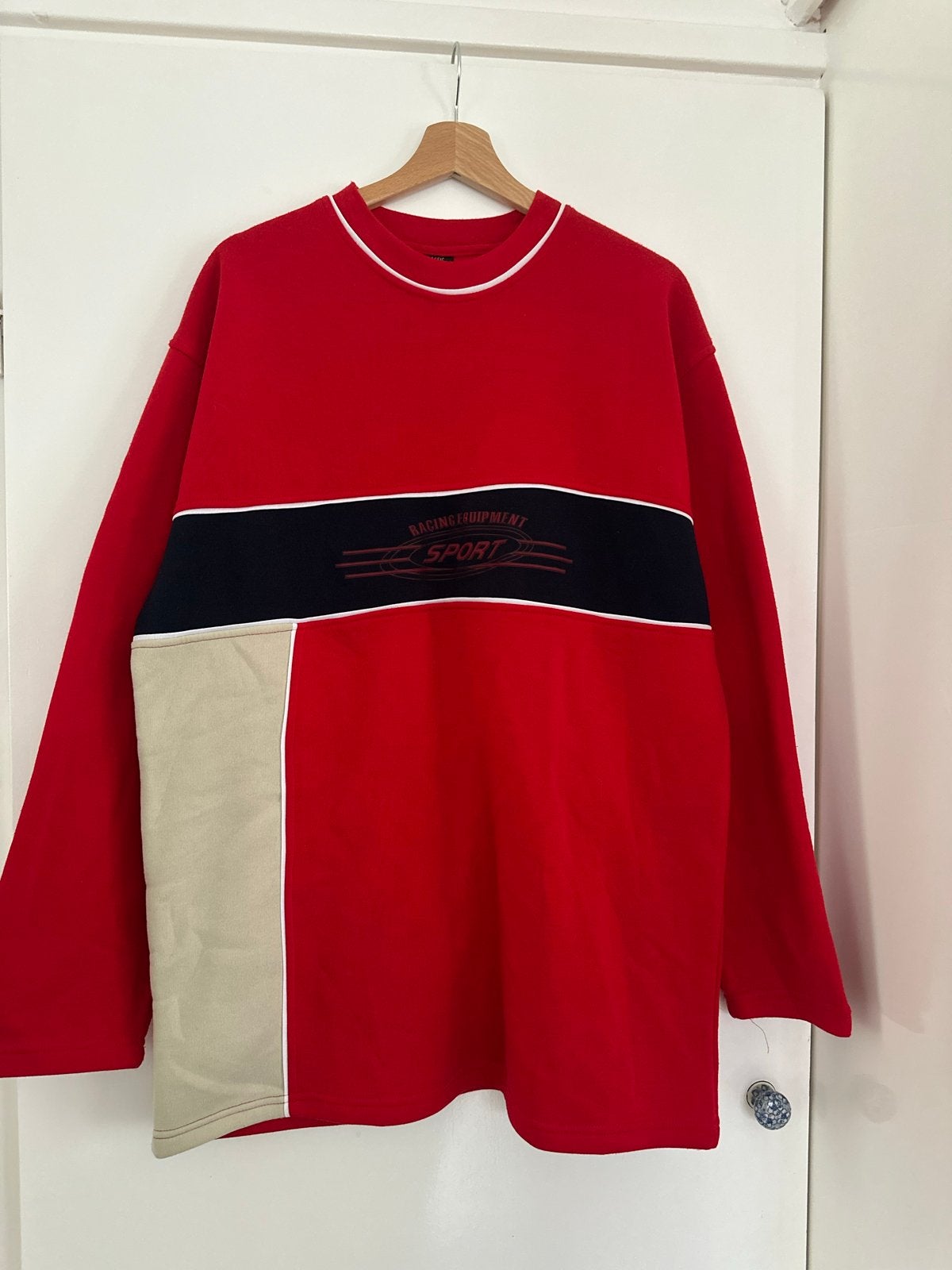 Vintage Classic Sport Oversized Race Sweater XXL, Ophalen of Verzenden, Zo goed als nieuw, Overige maten, Rood
