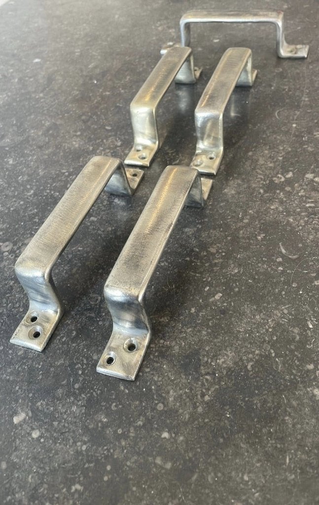 5x Deurgreep Antiek Jaren ‘30 MESSING & NIKKEL deur grepen, Antiek en Kunst, Ophalen of Verzenden