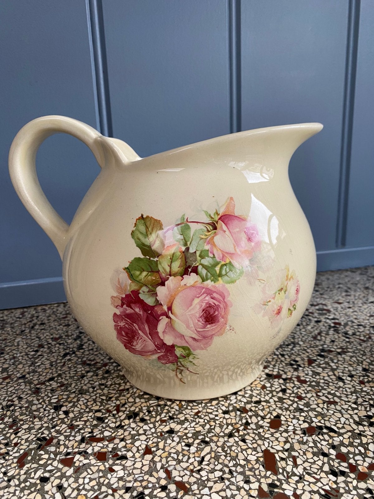 Societe ceramique Maestricht kan decor rozen 4538, Antiek en Kunst, Ophalen of Verzenden