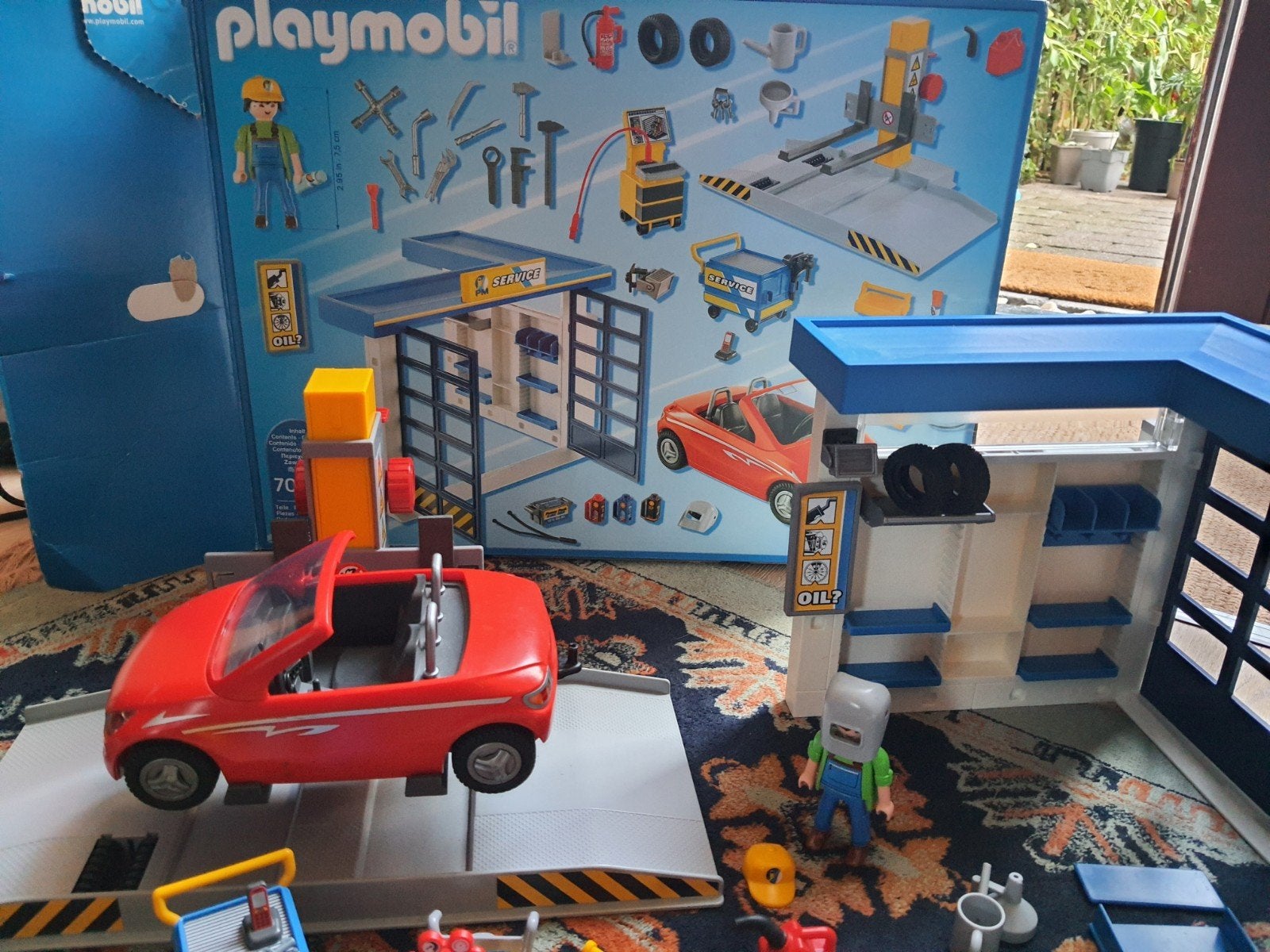 Playmobil City Life 70202 + 70201 Auto garage, Ophalen of Verzenden, Gebruikt, Complete set