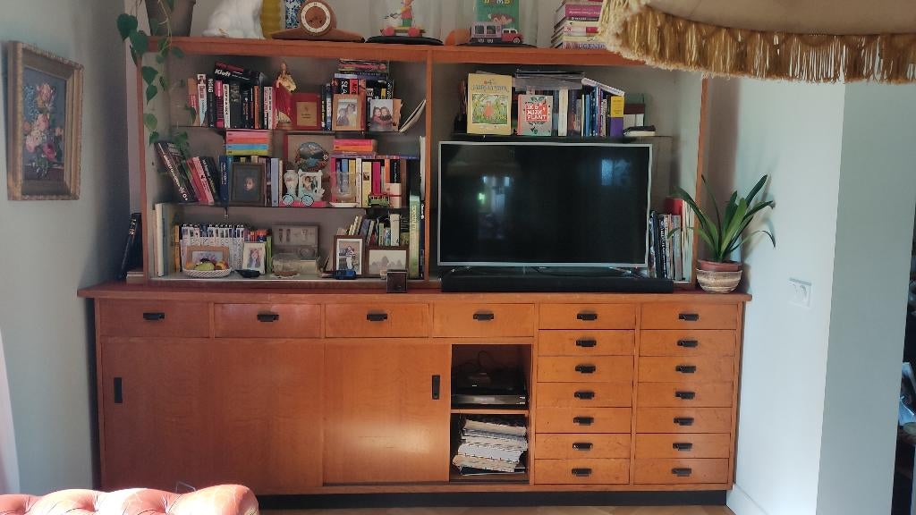 Vintage Wandkast industriele wandmeubel Dressoir Toonbank, Ophalen