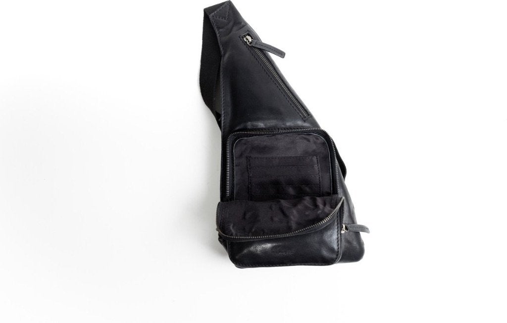 Bag2Bag Cayo Crossbody tas - leer, Sieraden, Tassen en Uiterlijk, Tassen | Schoudertassen, Overige merken, Zwart, Ophalen of Verzenden