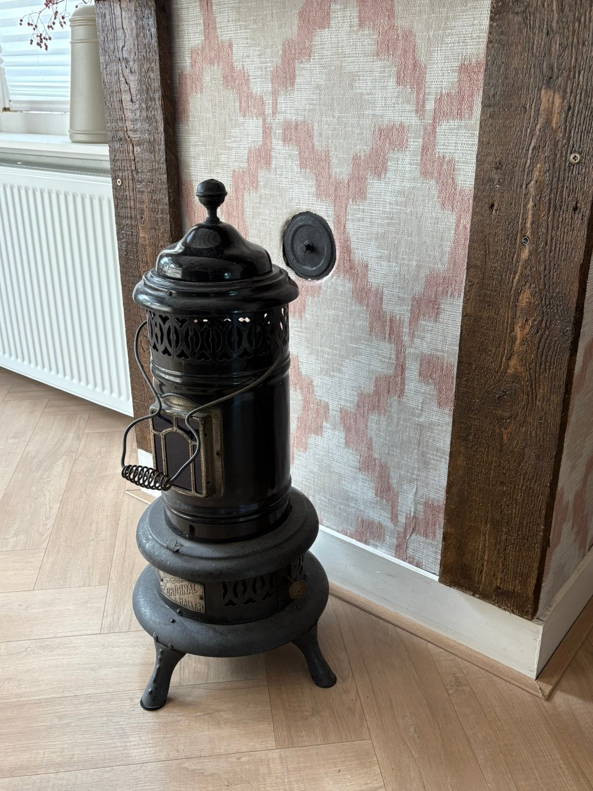 Superleuke oud kacheltje orginele Haller, Ophalen, Gebruikt, Overige brandstoffen, Petroleumkachel