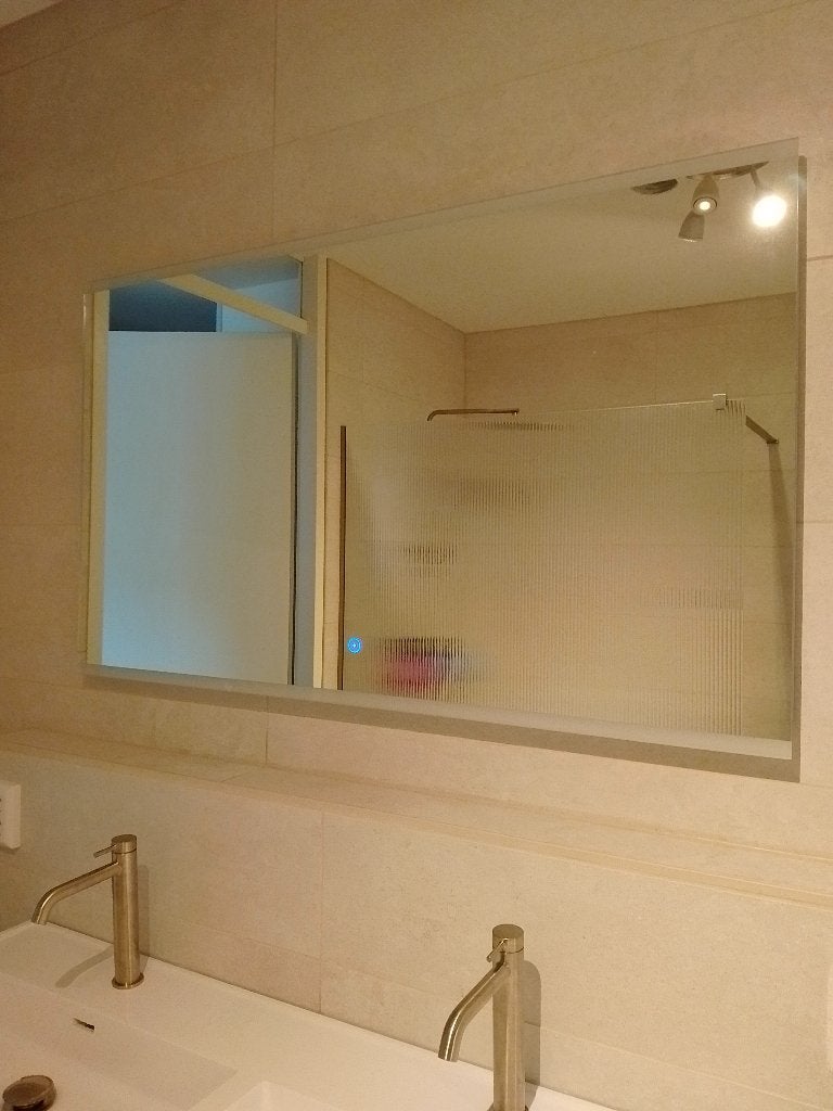 badkamerspiegel, Huis en Inrichting, Badkamer | Badkamermeubels, Ophalen, 100 tot 150 cm, Overige typen, Zo goed als nieuw