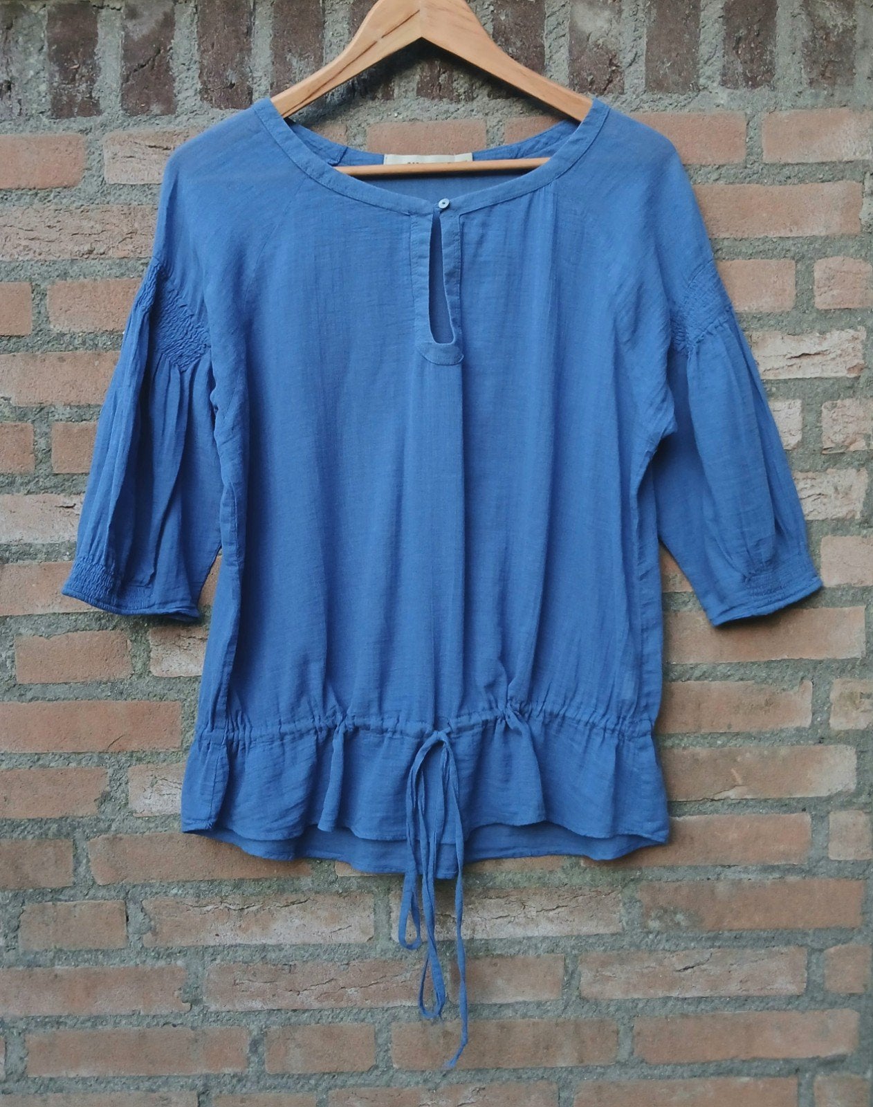 Kobalt blauwe mousseline boho hippie Goa top Zara S / 36, Kleding | Dames, Blauw, Zara, Ophalen of Verzenden, Zo goed als nieuw