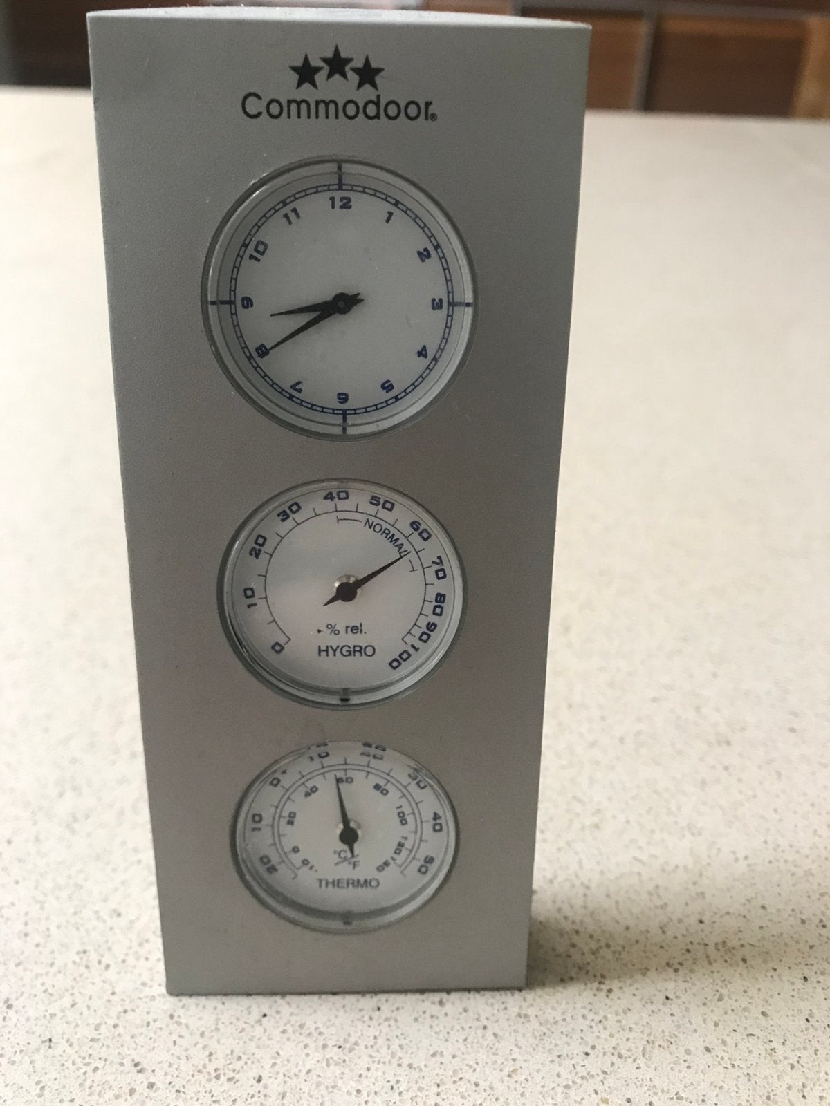 Commodoor klokje met hygrometer-barometer, Ophalen of Verzenden, Nieuw