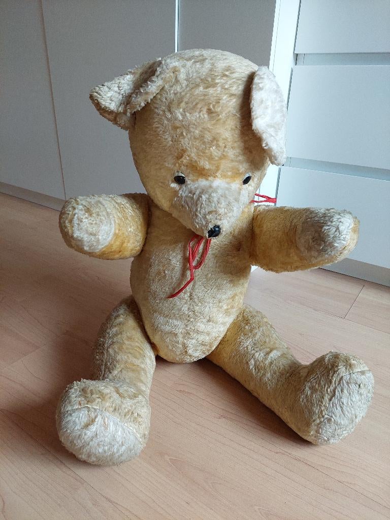 Vintage beer 75cm, Ophalen, Gebruikt, Stoffen beer, Overige merken