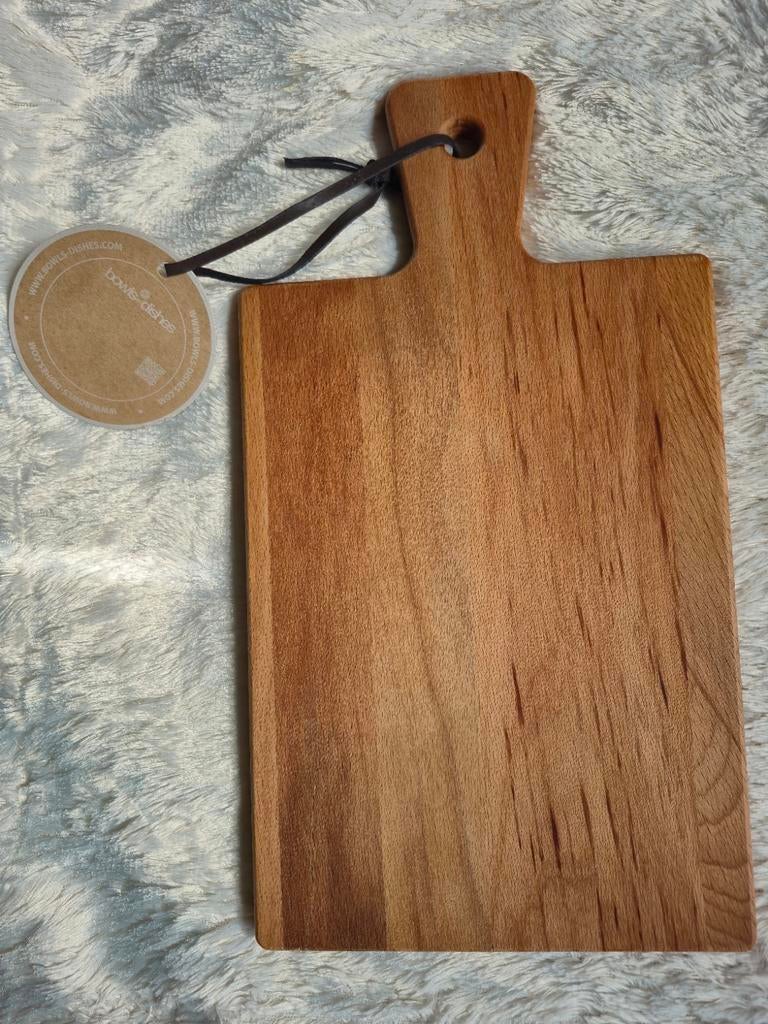 (381)Nieuwe houten snijplank / serveerplank, Verzenden, Hout, Snij-/serveerplank, Nieuw