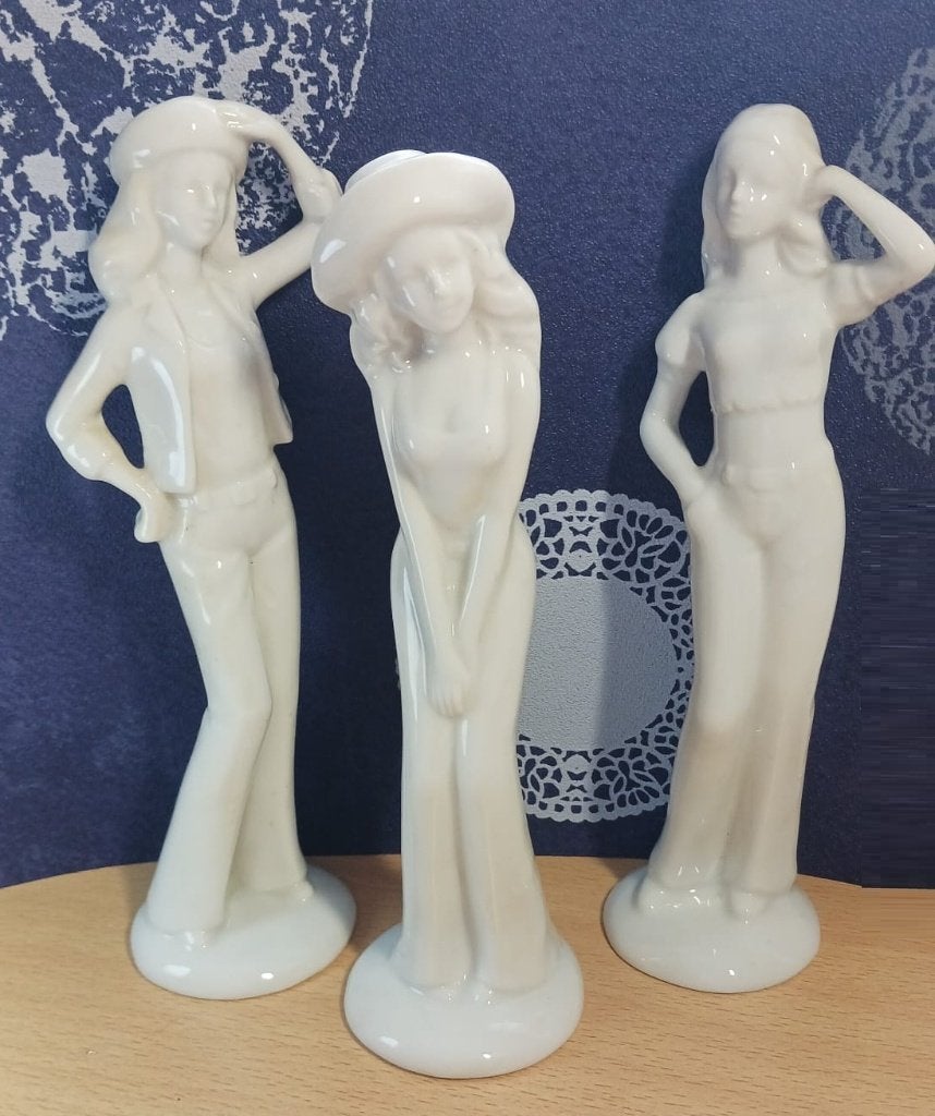 70's Flower Power girls wit porselein, Ophalen of Verzenden, Huis en Inrichting