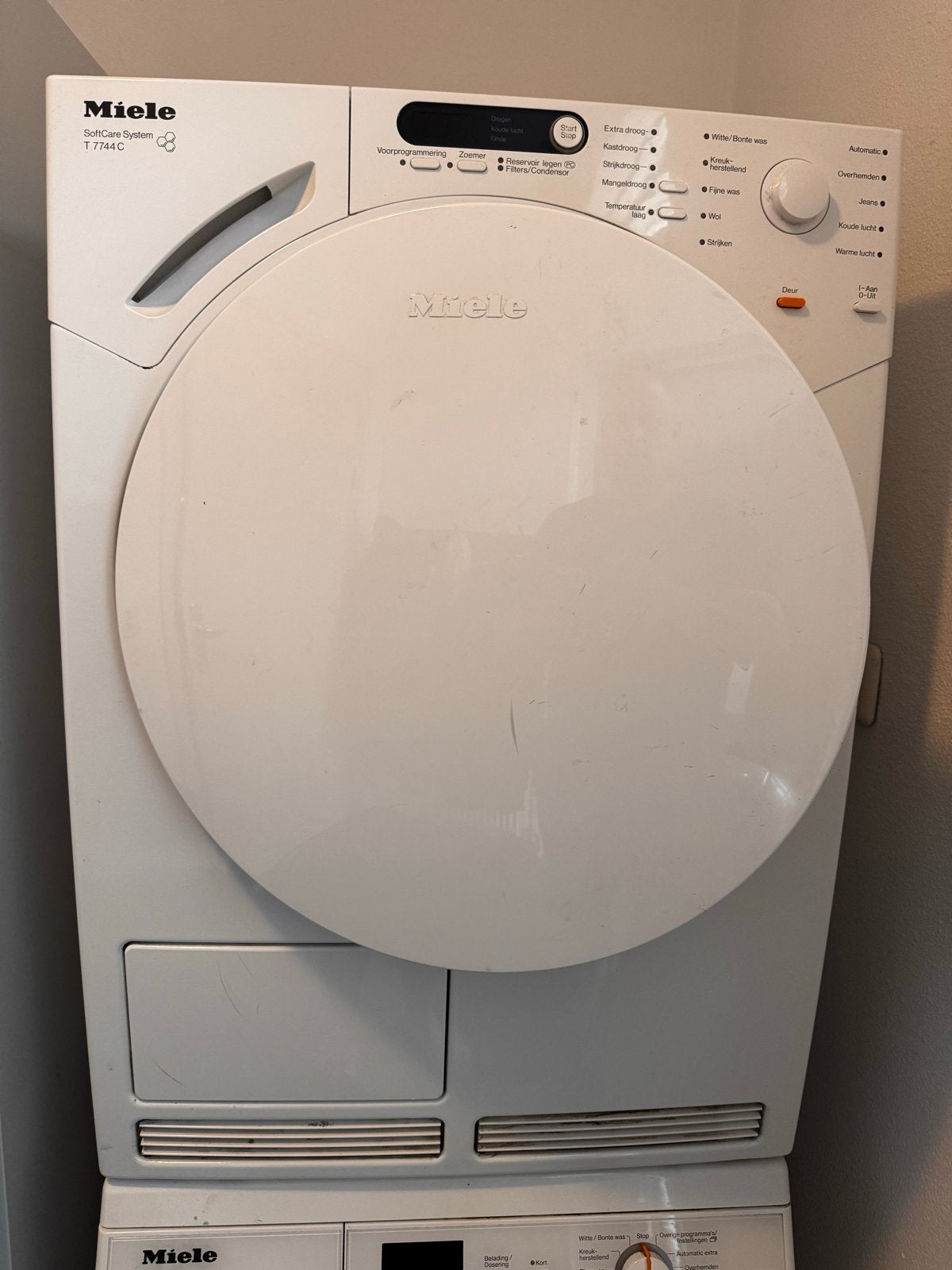 Miele SoftCare System T 7744 C Condensdroger, 6 tot 8 kg, Gebruikt, Ophalen of Verzenden, Voorlader