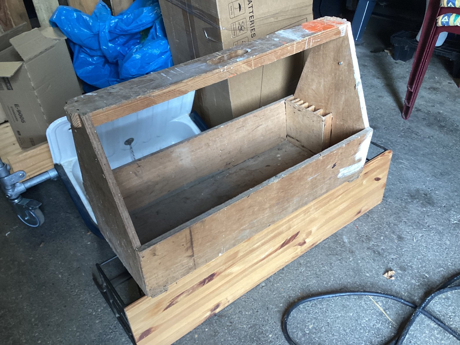 Grote , oude gereedschaps bak, Ophalen of Verzenden