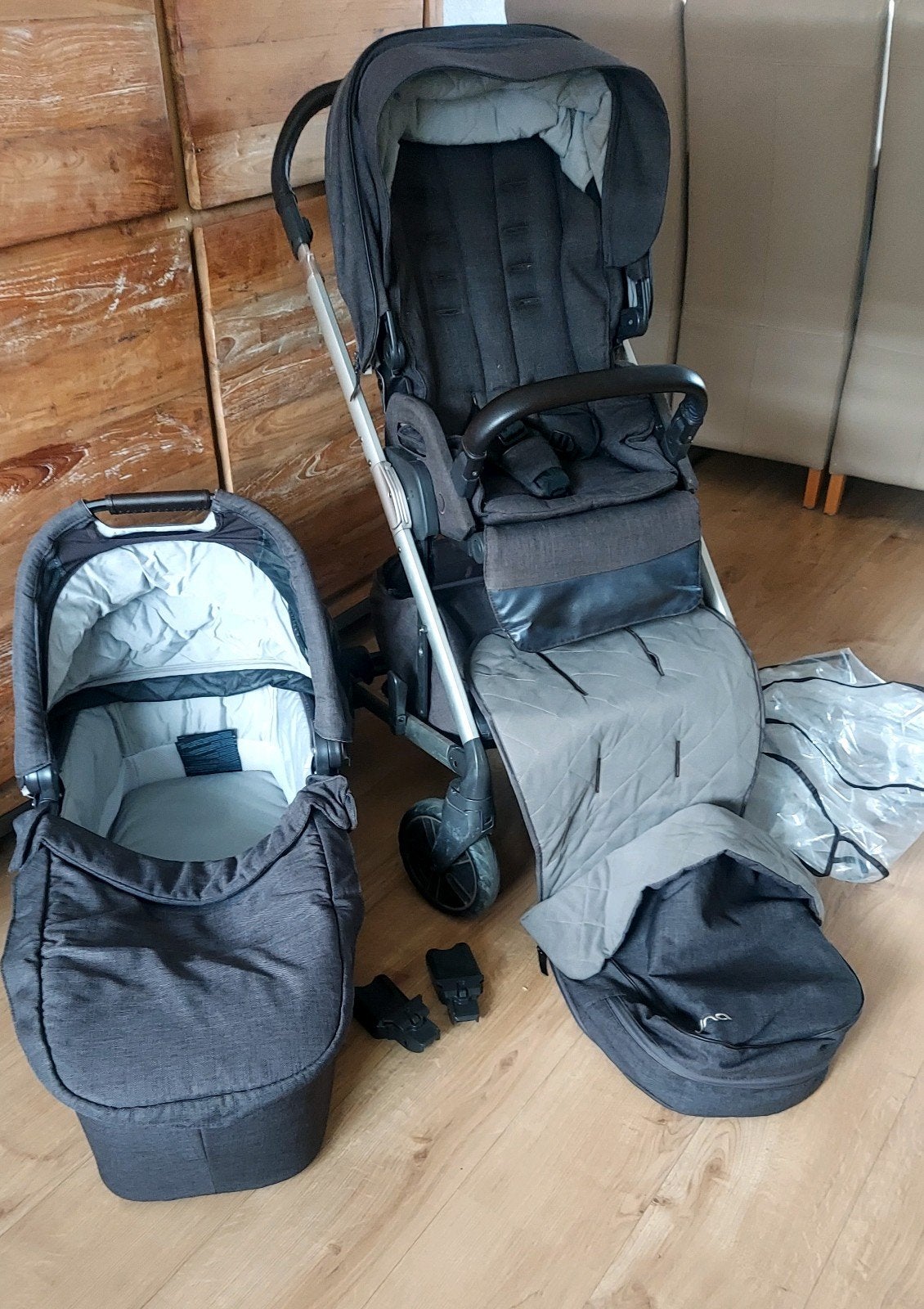 Nuna Kinderwagen met reiswieg en accessoires, Gebruikt, Combiwagen, Met reiswieg, Ophalen