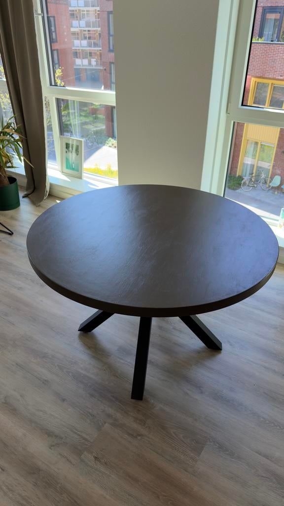 Ronde eettafel 120cm, Ophalen, Gebruikt, 100 tot 150 cm, Rond