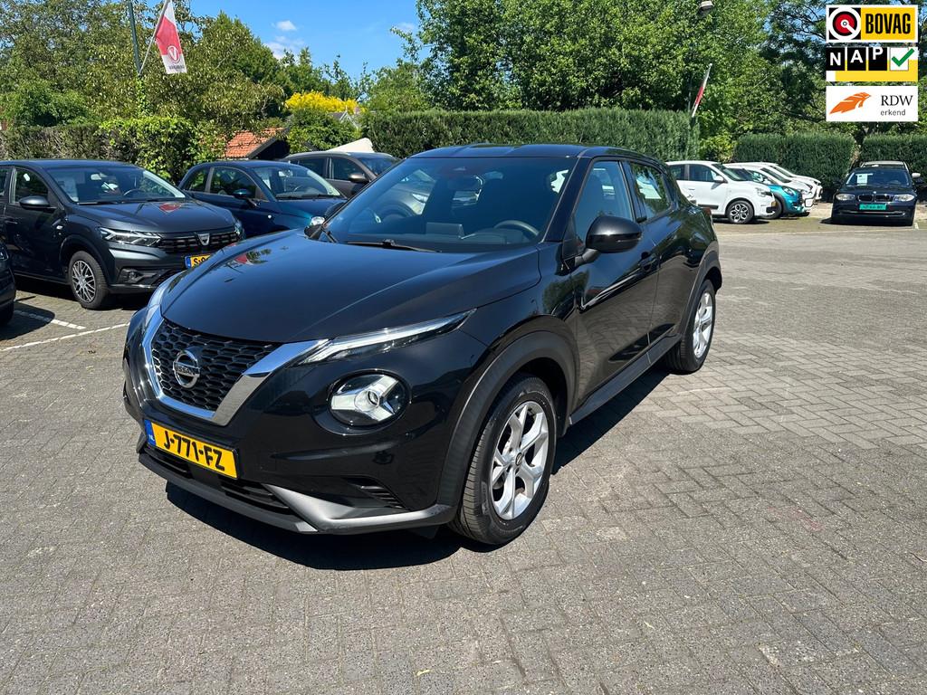 Nissan Juke 1.0 DIG-T Acenta , carplay , camera, Auto's, Nissan, Voorwielaandrijving, Start-stop-systeem, Euro 6, Zwart