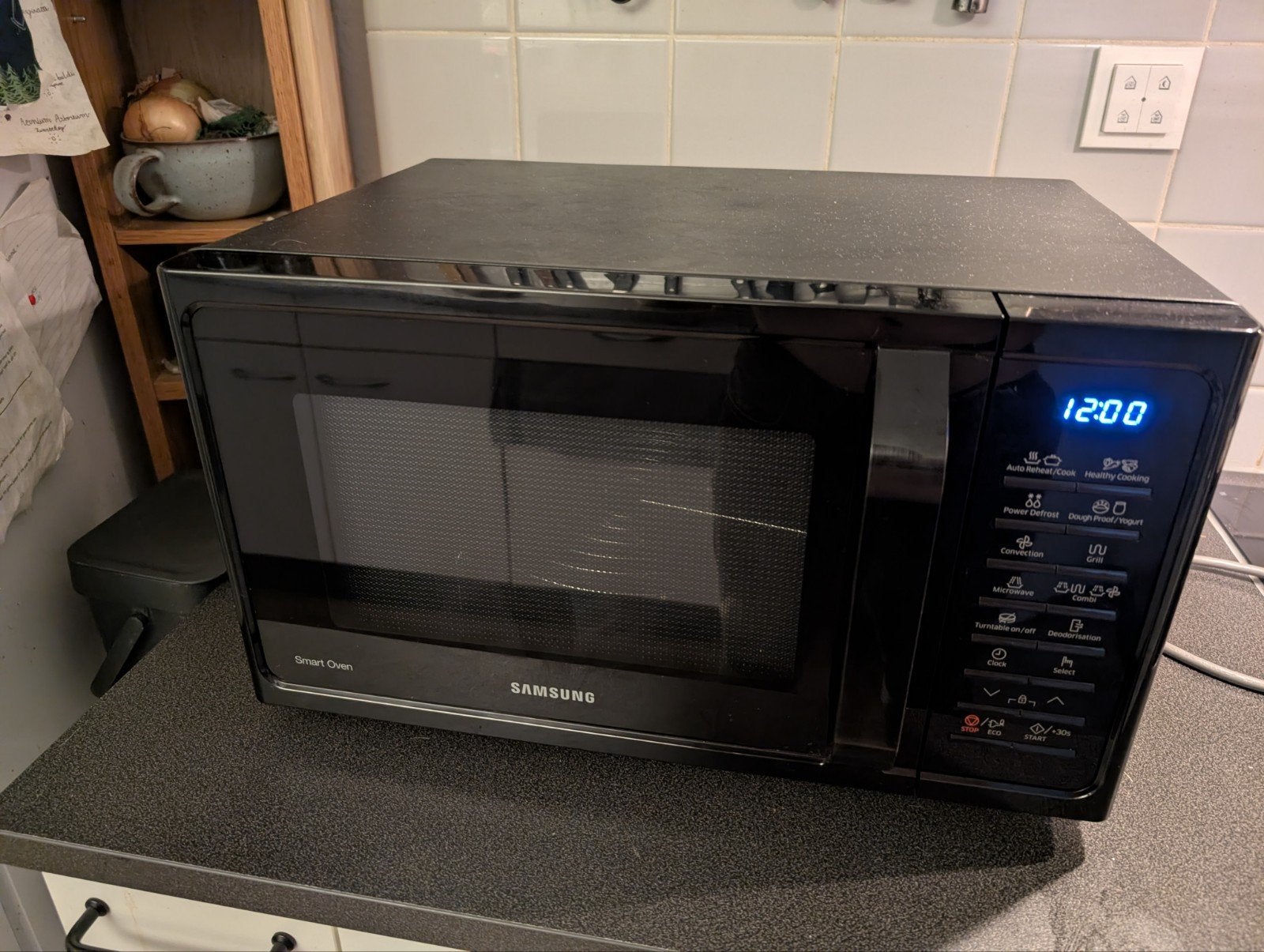 Samsung Smart Oven Combimagnetron MC28H5015AK, Ophalen, Combimagnetron, Gebruikt, Grill