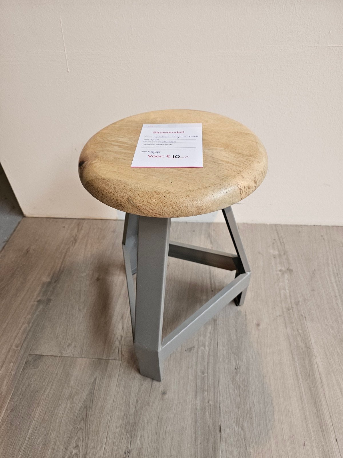 Kidsdepot krukje, hout/metaal, grijs, Ophalen, Zo goed als nieuw, Stoel(en)