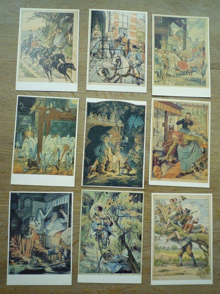 Cornelis Jetses kaarten en Ot en Sien leesplankje (2), Ophalen of Verzenden, Voor 1920