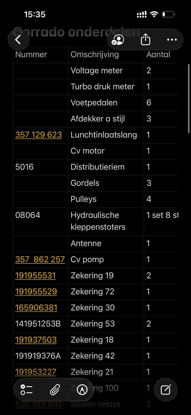Diverse VW Corrado G60 onderdelen te koop, Ophalen of Verzenden, Gebruikt, Volkswagen