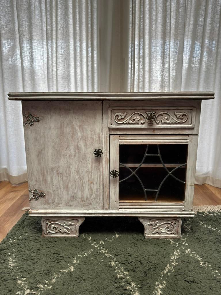 Dressoir kast (white wash, geverfd)., Huis en Inrichting, Kasten | Dressoirs, Ophalen, Gebruikt, 25 tot 50 cm, 50 tot 100 cm