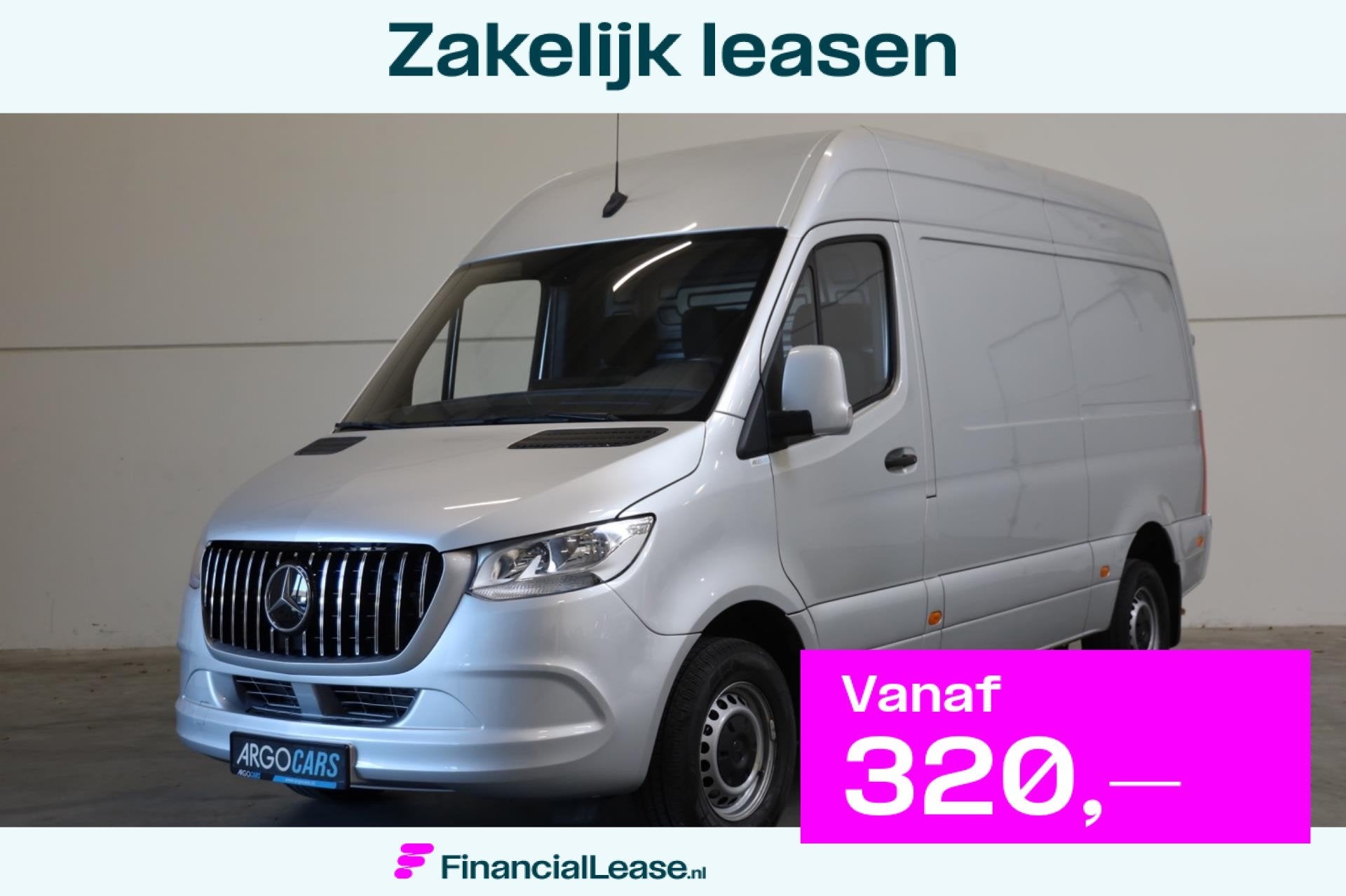 Mercedes-Benz Sprinter 314 CDI L2/H2 GRIJS CRUISE CONTROL CA, Gebruikt, Zwart, Bedrijf, Zilver of Grijs