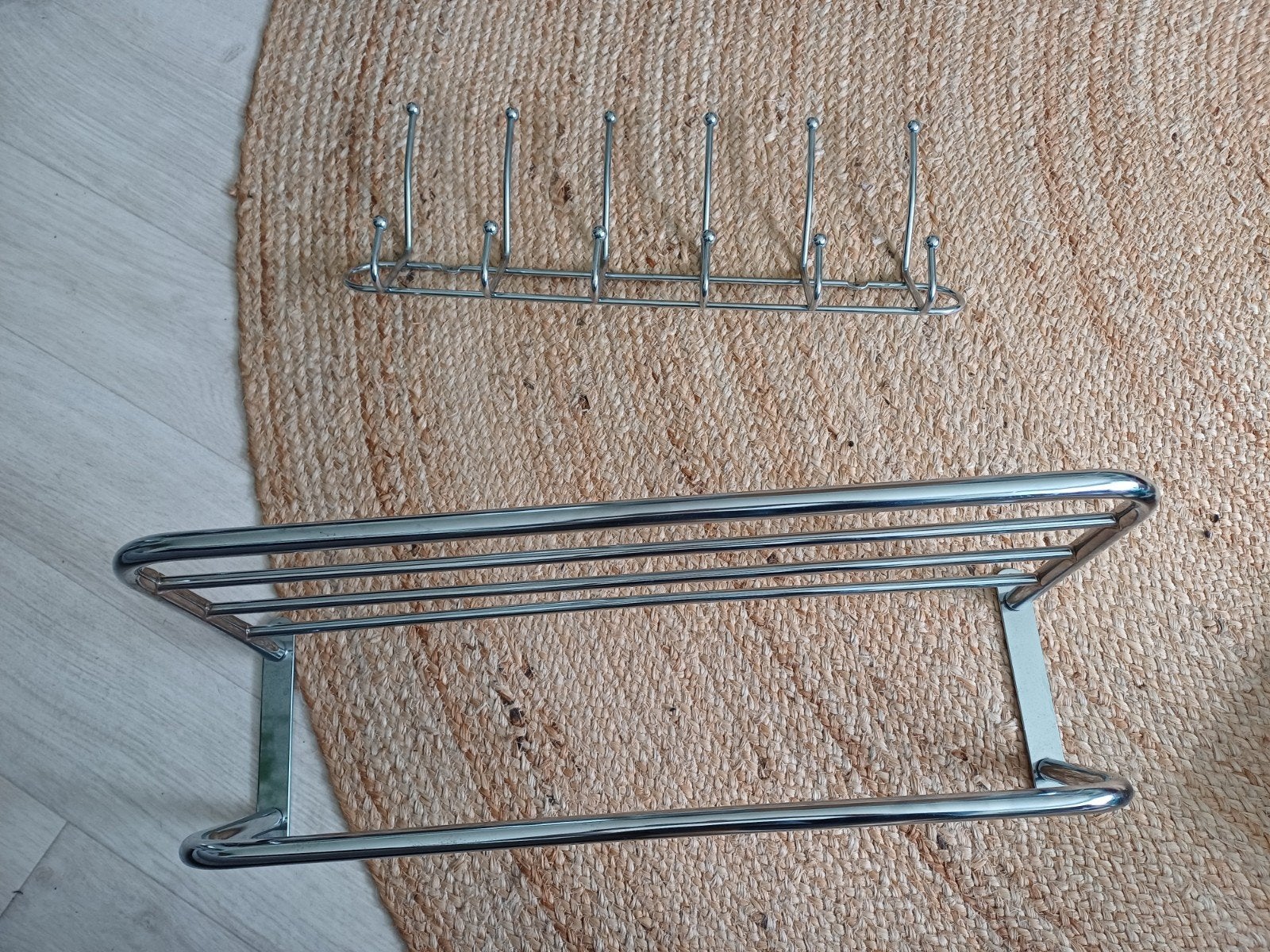 Retro vintage chroom kapstok kapstokken, Ophalen, Metaal, Wandkapstok, Minder dan 100 cm