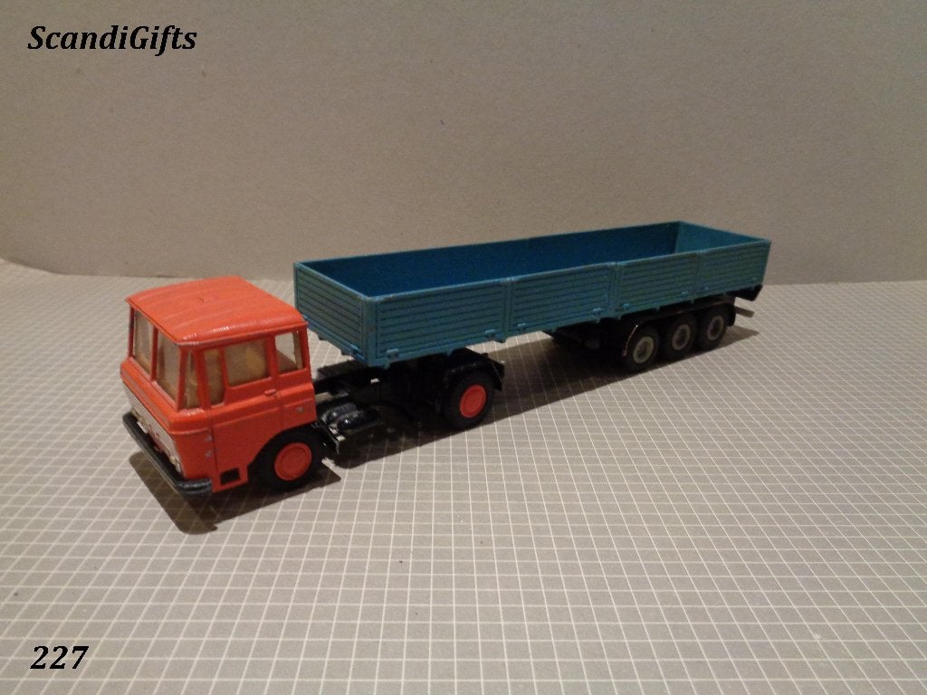 lion daf 2600 met borden trailer code 3, Ophalen of Verzenden, Zo goed als nieuw, Bus of Vrachtwagen, Lion Toys
