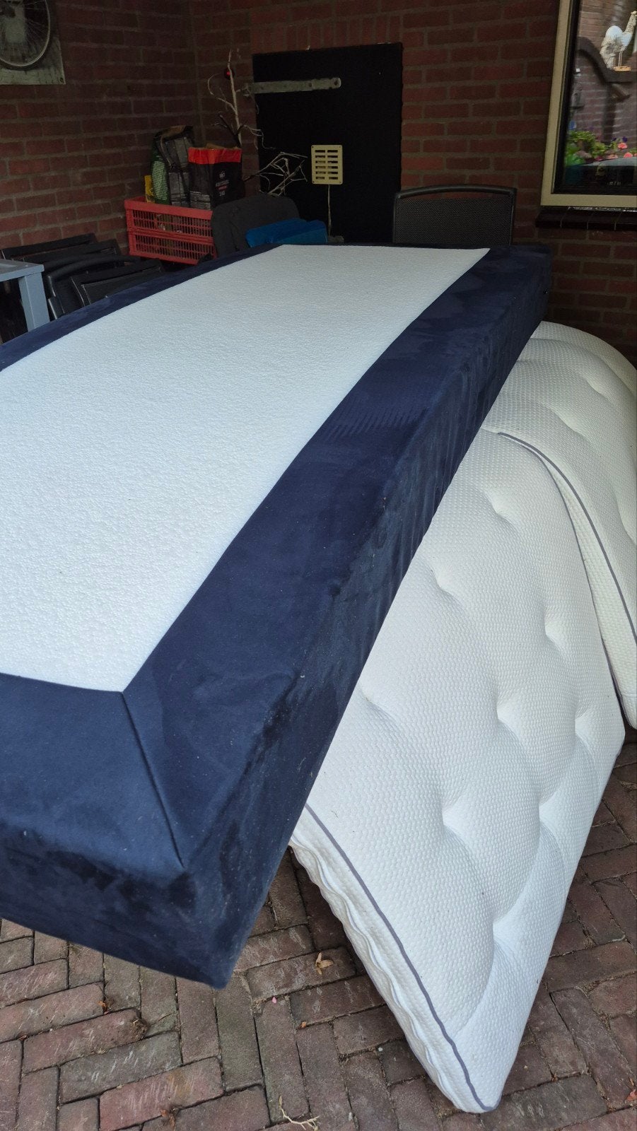 Twee stevige matrassen (210x90x20) met topper, gratis!, Huis en Inrichting, Slaapkamer | Matrassen en Bedbodems, Gebruikt, 90 cm