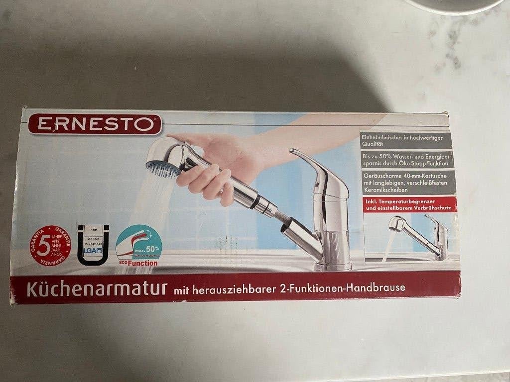 KEUKENKRAAN MET WARMTEBESCHERMER, Overige typen, Ophalen of Verzenden, Nieuw, Zilver