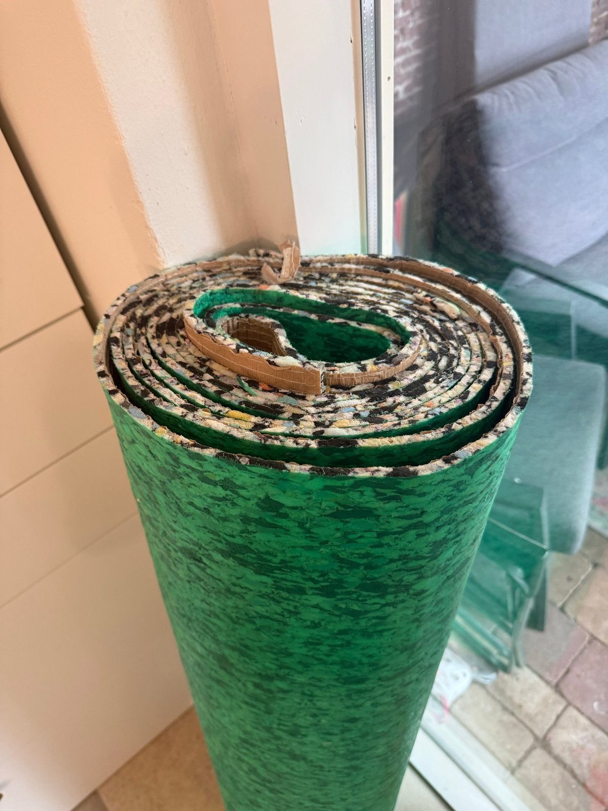 Halve rol Kwantum ondertapijt Green Lay groen, Ophalen, Overige typen, Nieuw, Minder dan 5 m²