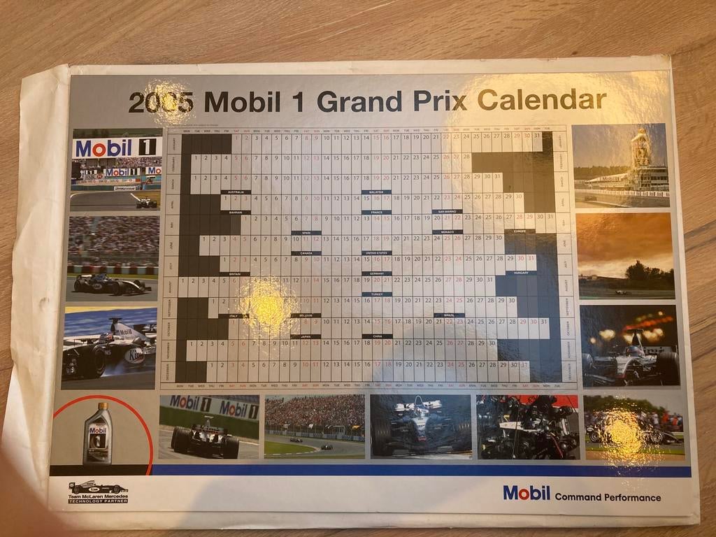 Nieuwe FORMULE 1 kalender (GRAND PRIX) uit 2005, Mobil 1, Ophalen, Nieuw, Formule 1