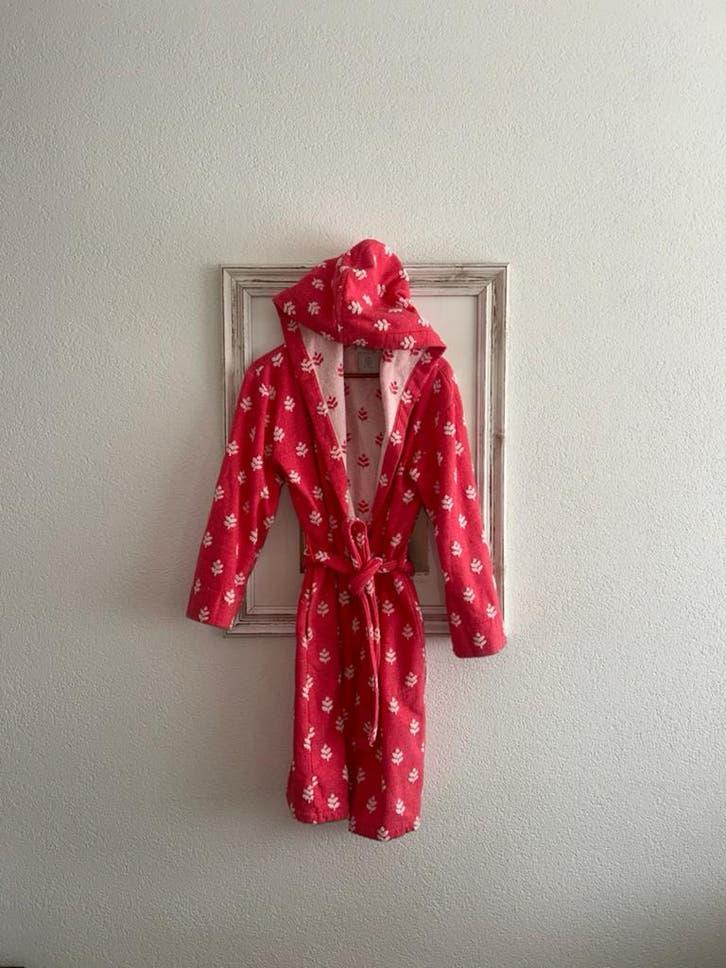 Pip Studio Badjas Rood met Witte Bladeren, Ophalen of Verzenden, Zo goed als nieuw, Rood, Overige typen