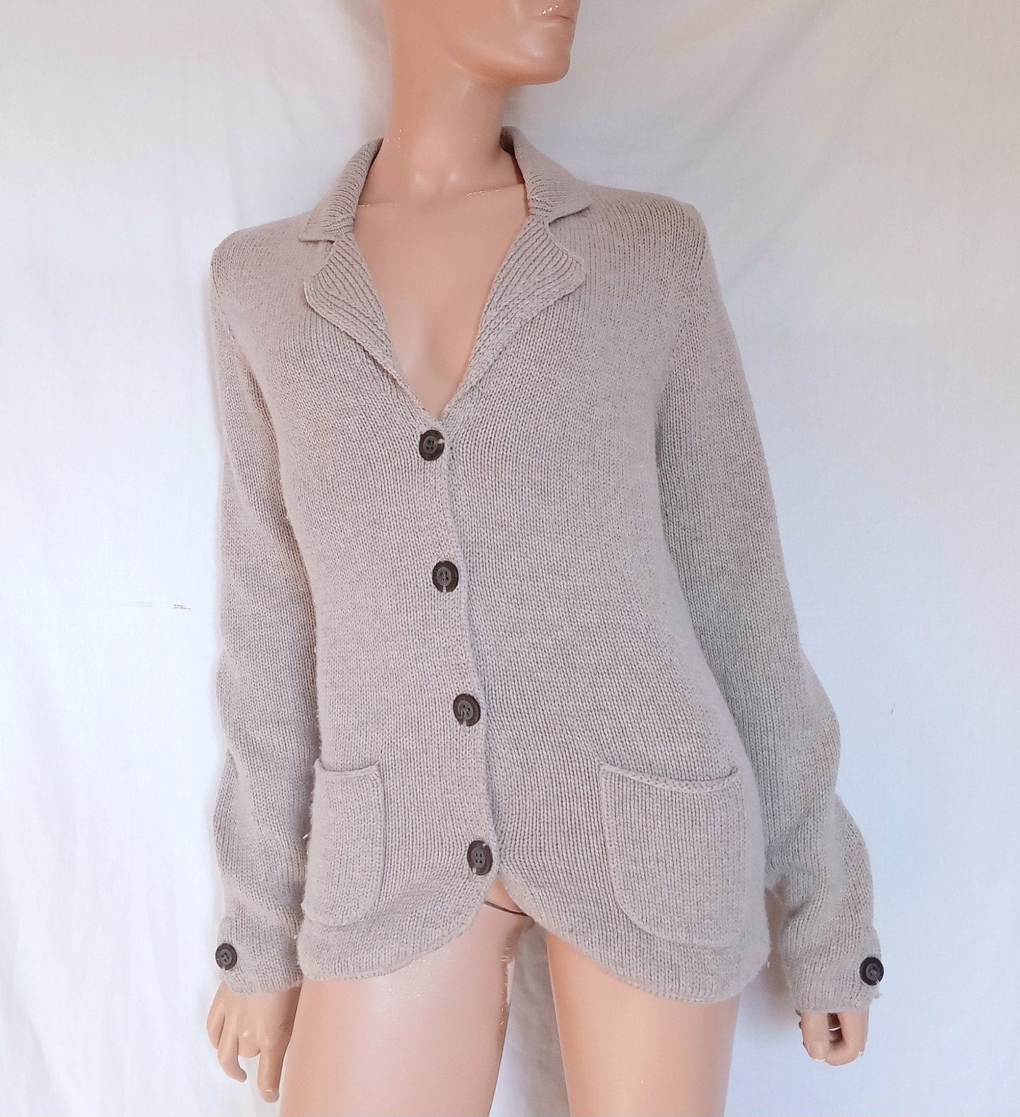 GC FONTANA Vest , Maat 36 - 38 , WOL , CASHMERE, Kleding | Dames, Ophalen of Verzenden, Zo goed als nieuw, Maat 36 (S), Grijs