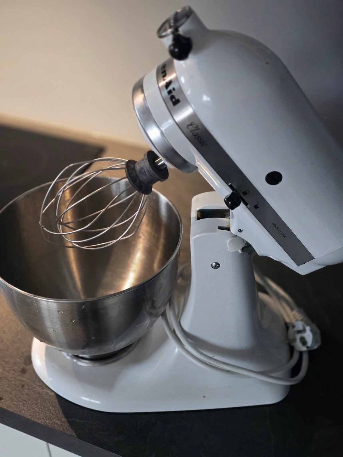 KitchenAid Classic Keukenmixer - Wit, Witgoed en Apparatuur, Keukenmixers, Gebruikt, 3 snelheden of meer, Ophalen of Verzenden